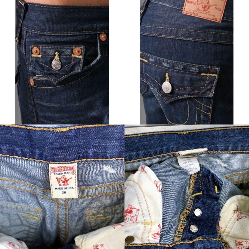 True Religion Riley Shorts Distressing, Fry hem - Picture 6 of 8